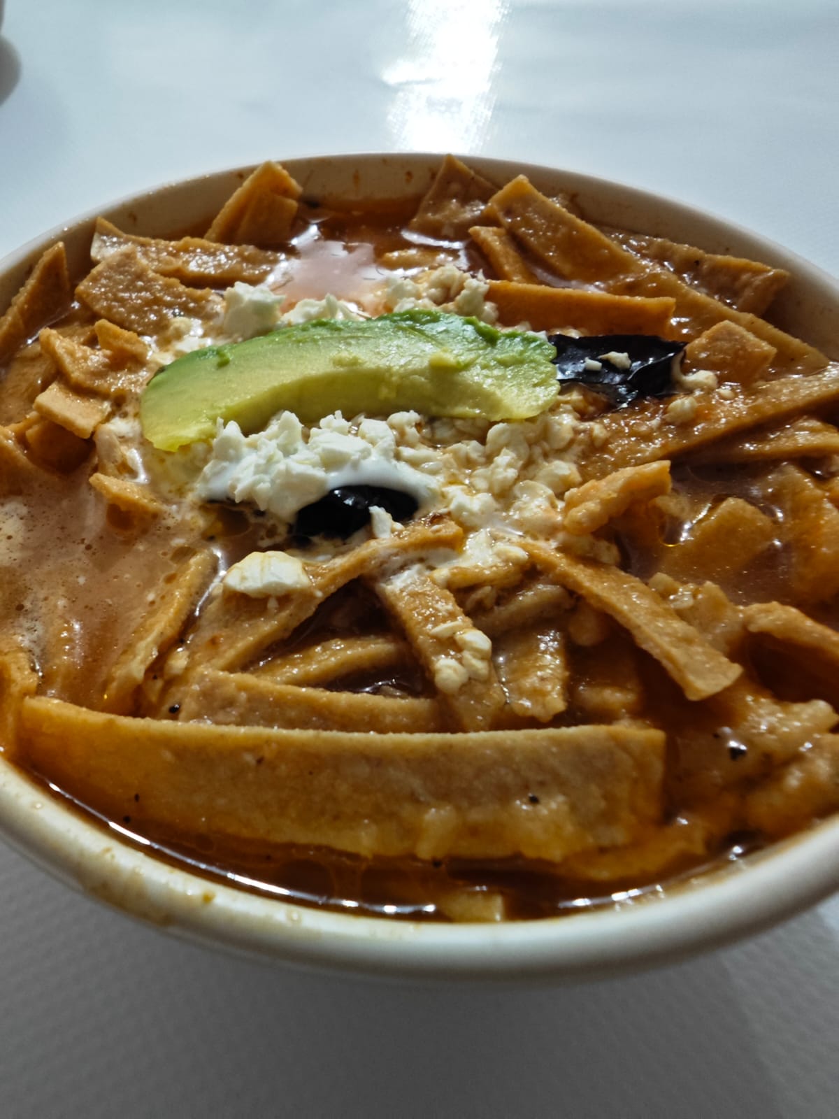 Sopa de tortillas